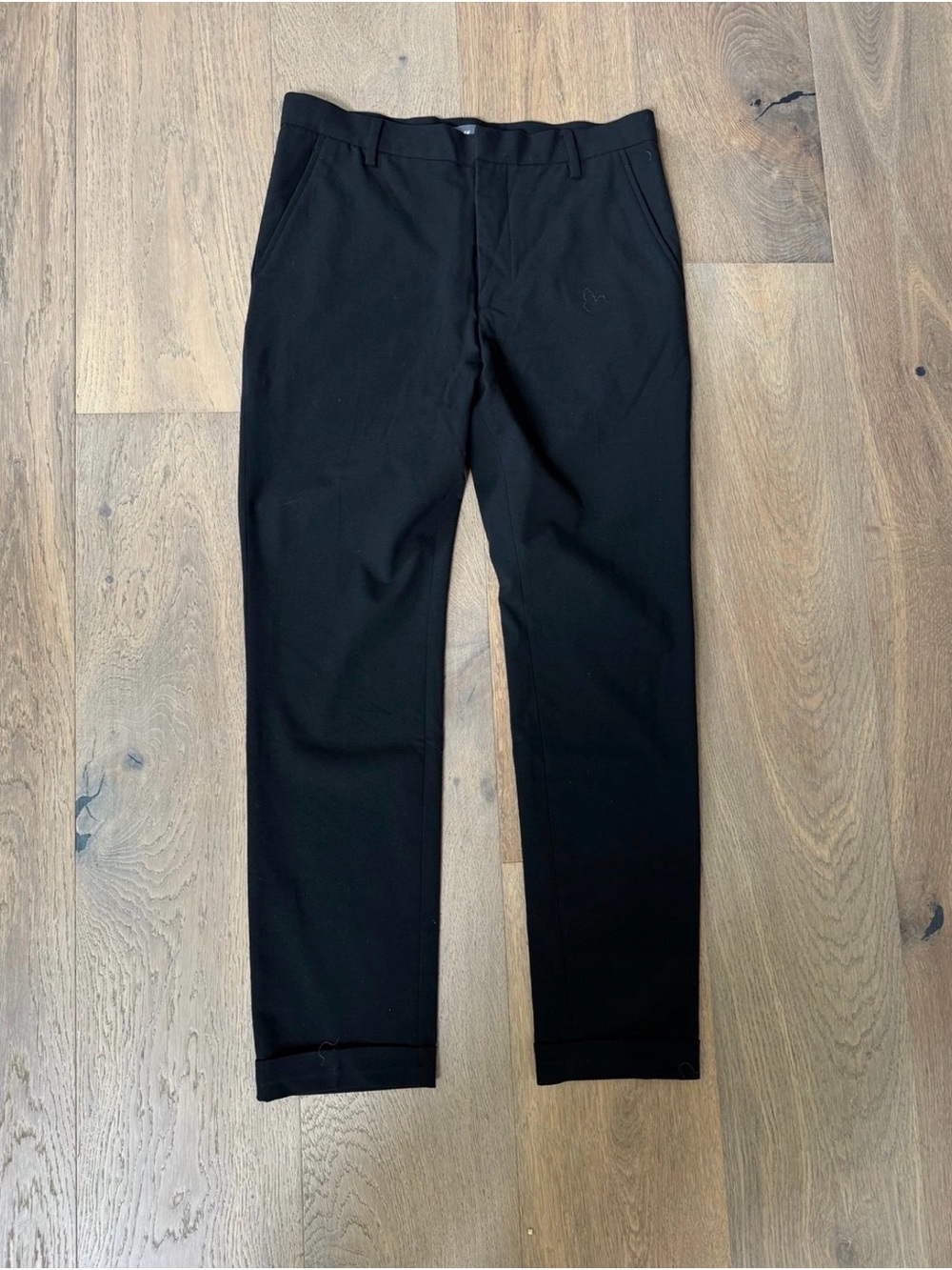 NEW H&M men’s black straight fit leg dress pants slacks size 29